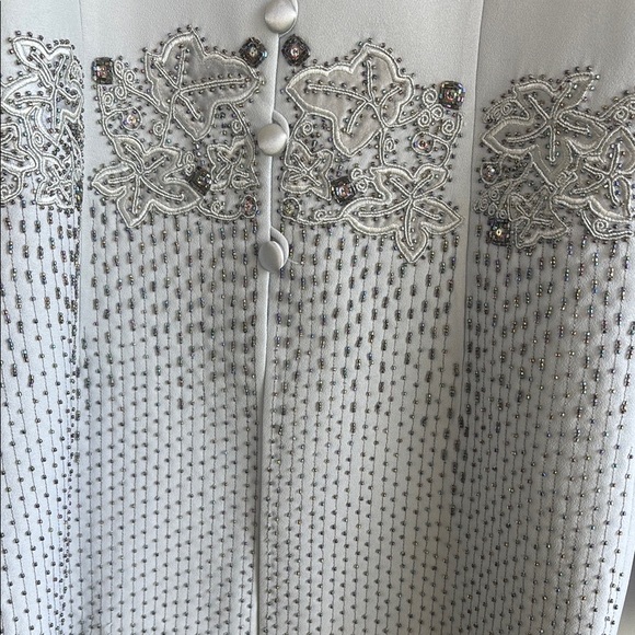 Vintage John Meyer Aqua Green Beaded Jacket & Skirt Set Women’s - Picture 12 of 17